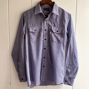 70s Vintage Levi’s Gingham White Tab Button Down